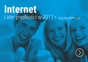 Internet – przyśpiesza we wszystkich pakietach nawet do 180Mb/s. Zobacz promocję. 